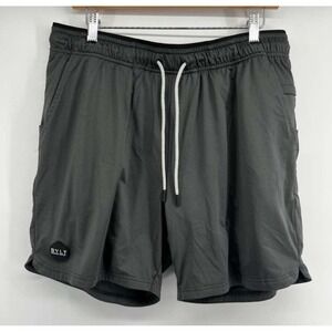 BYLT Training Shorts Men's XXL Charcoal Gray Black Lined Pull On Active Stretch